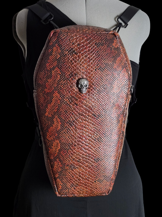 Red Serpent Coffin Knapsack